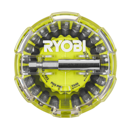 Ryobi RAK22SDHOKT-P 22pc Hockey Puck Screwdriving Set Bits
