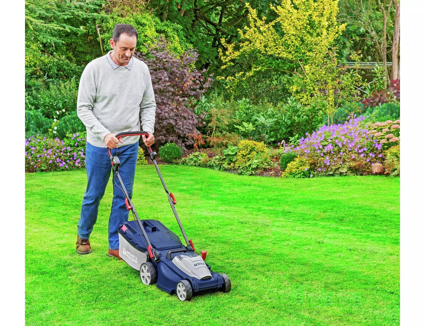 Spear & Jackson S2434CR 34cm Cordless Rotary Lawnmower - 24V