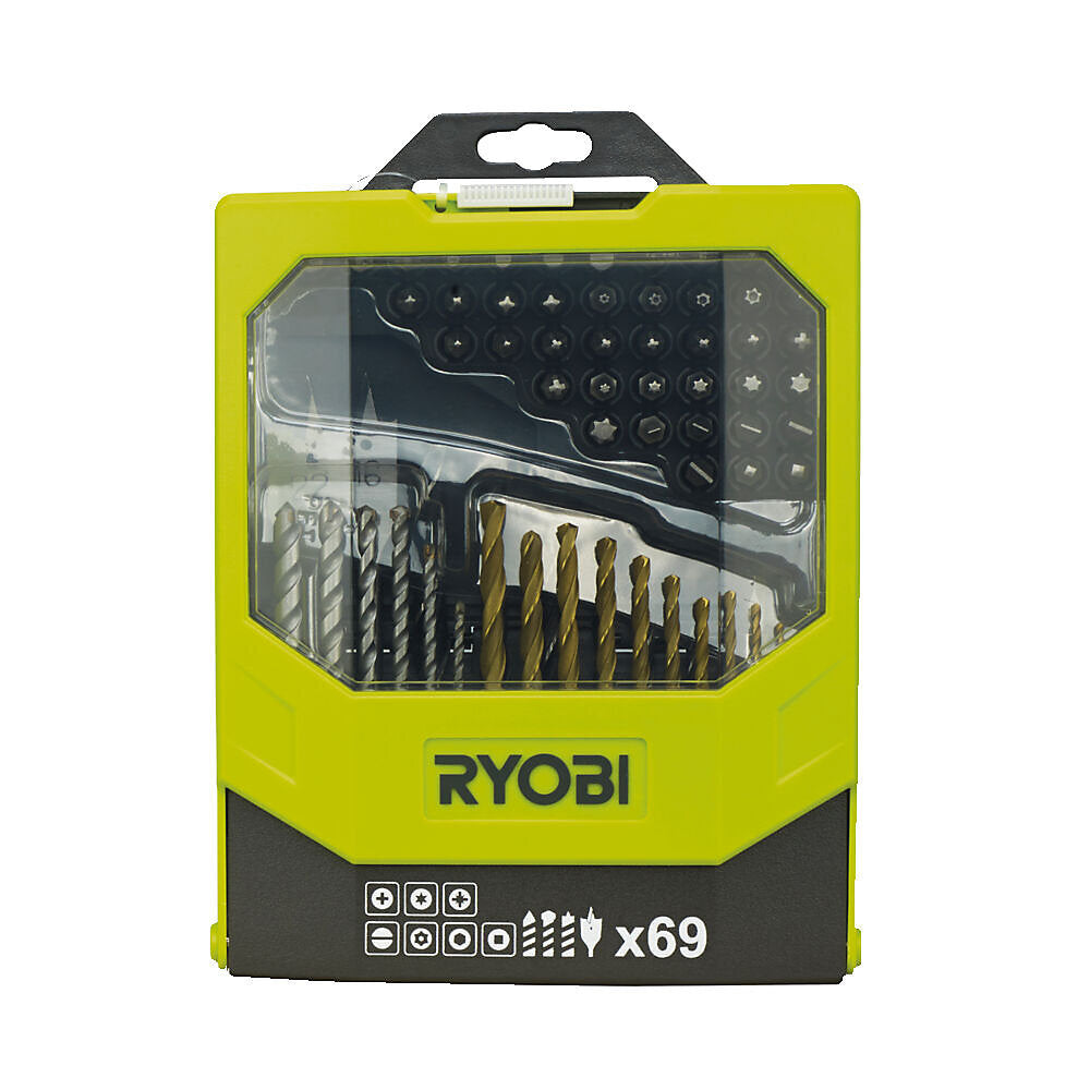 Ryobi RAK69MIX Drilling & Driving Bit Set (69 pcs) - Tool Parts & Accessories