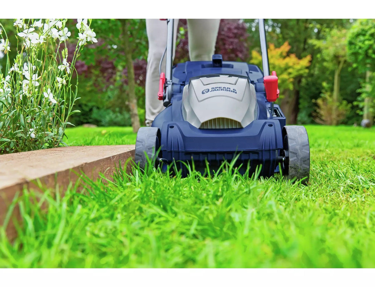Spear & Jackson S2434CR 34cm Cordless Rotary Lawnmower - 24V