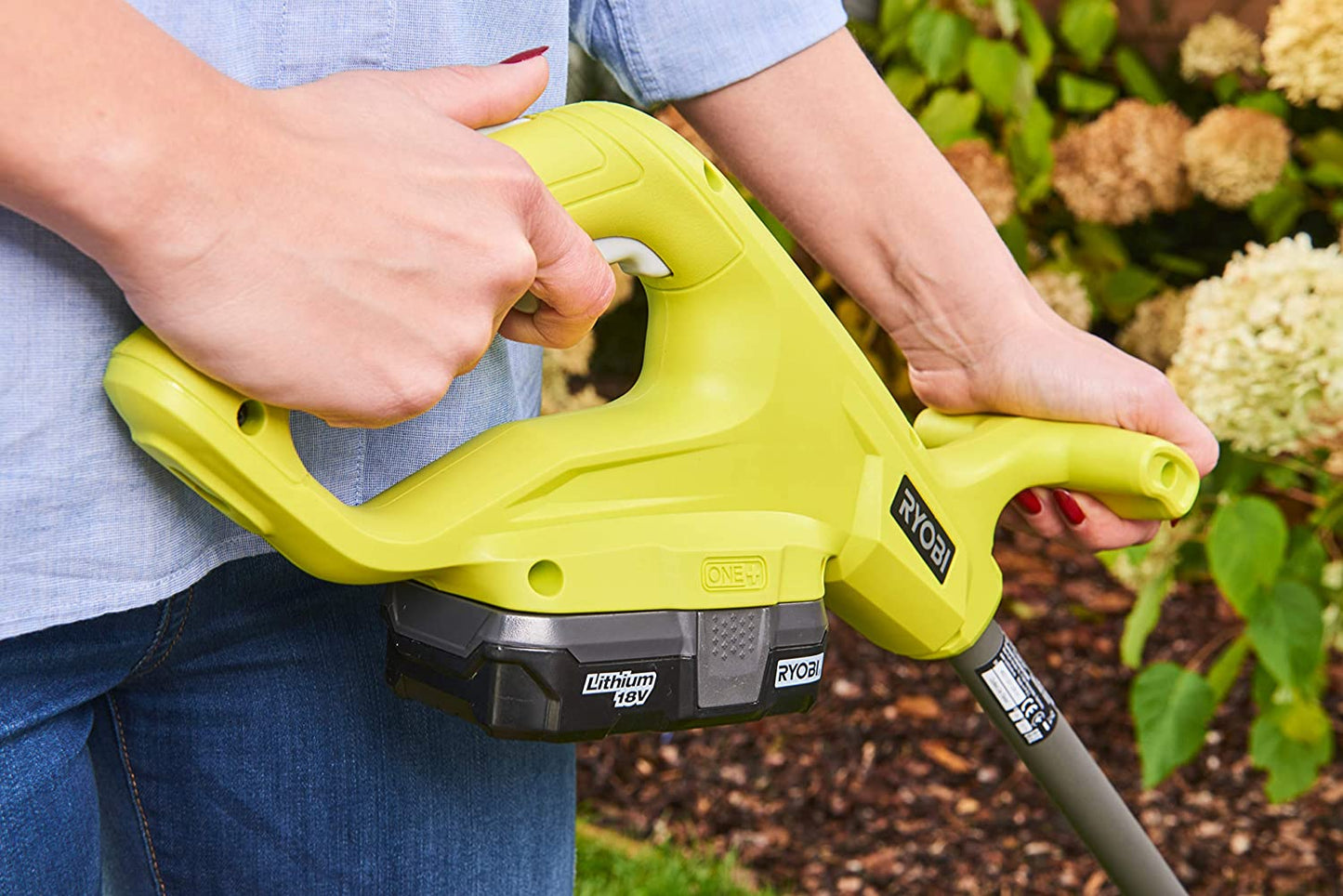 Ryobi RLM18X33B50LT23A 18V ONE+™ Cordless 33cm Lawnmower & 23cm Grass Trimmer (1 x 5.0Ah)