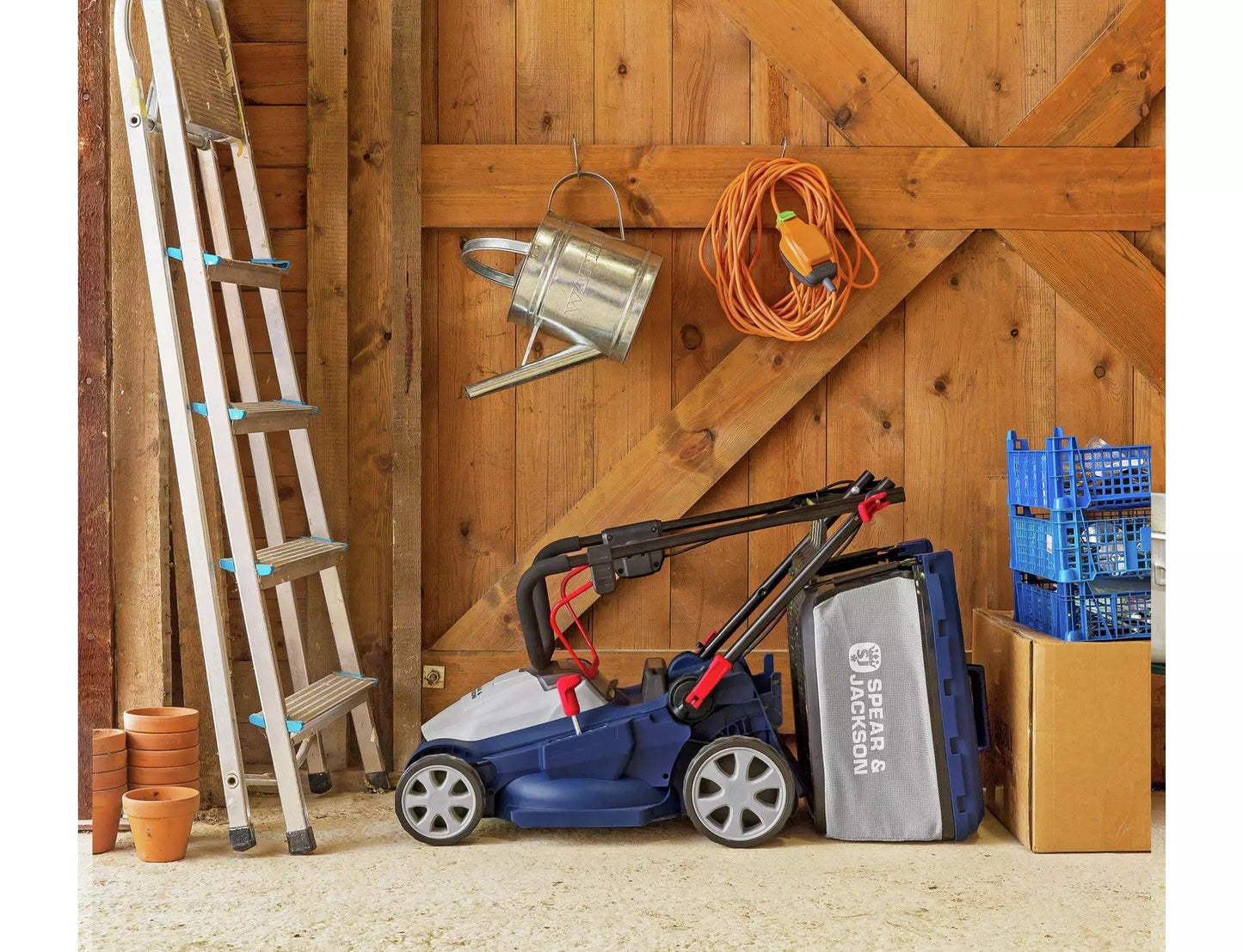 Spear & Jackson S2434CR 34cm Cordless Rotary Lawnmower - 24V